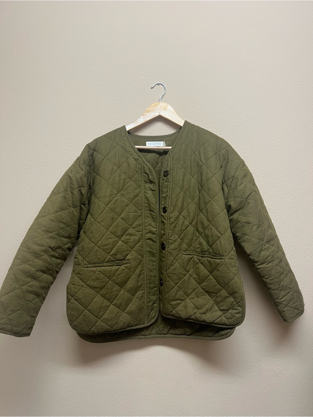 Micaela Greg cross quilted jacket size s